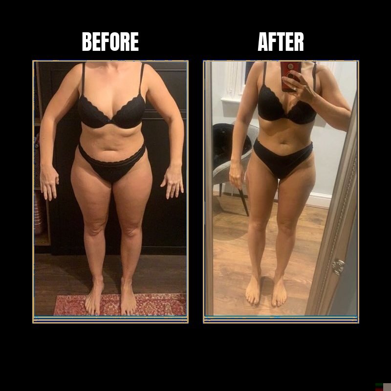 Michelle before and after: 8kg fat loss while keeping a busy social calendar